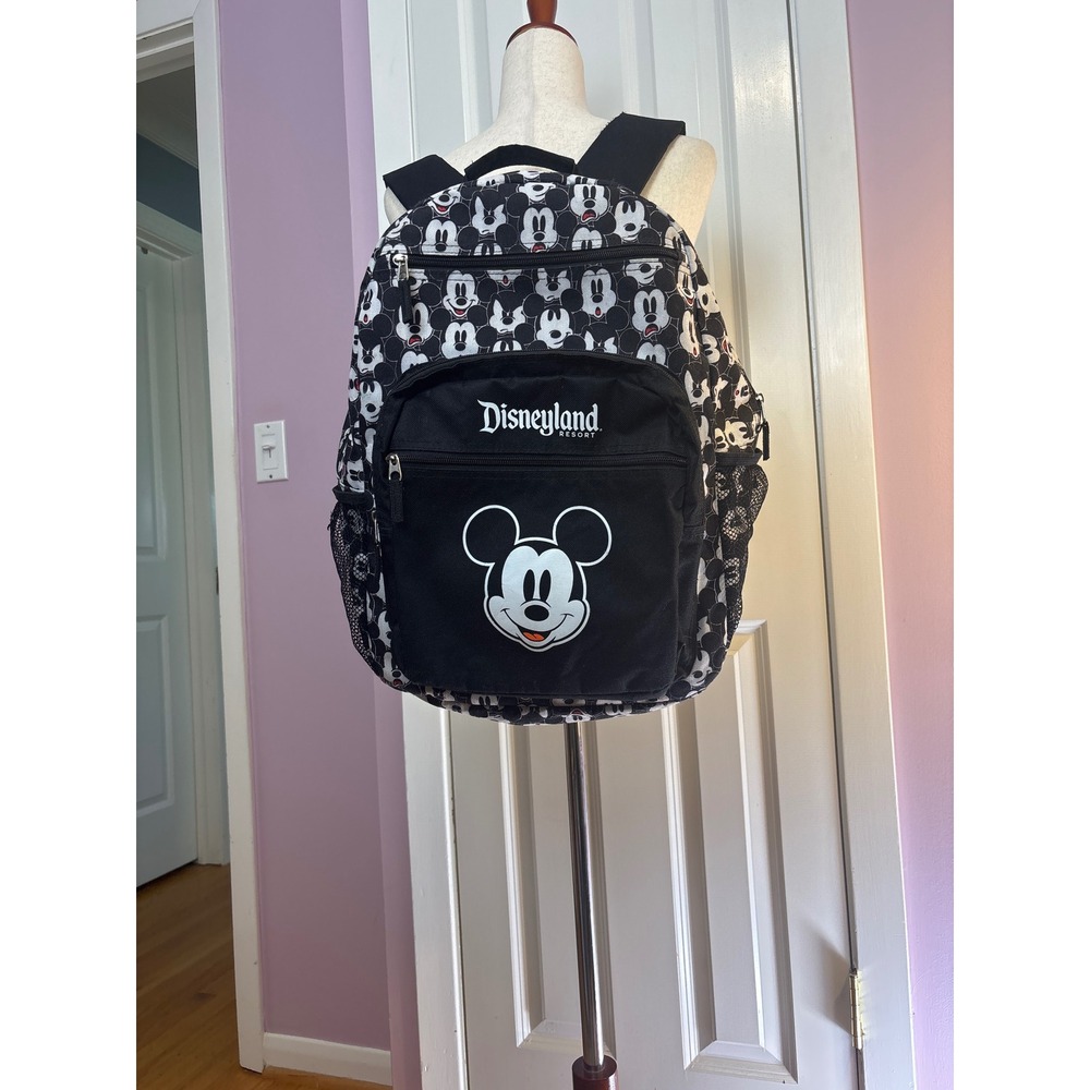 Disneyland Resort Mickey Mouse All Over Print Backpack Black White P456-4129-8